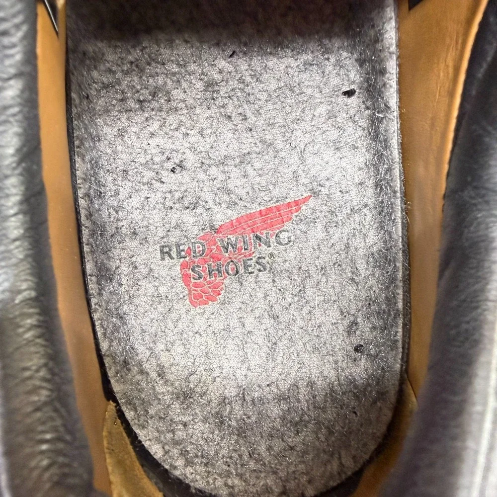 Red Wing Aluminum Toe Oxford Low Work Shoe 13 D Black Leather Oil Slip Resistant